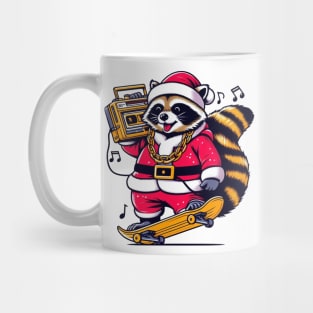 Raccoon Santa Mug